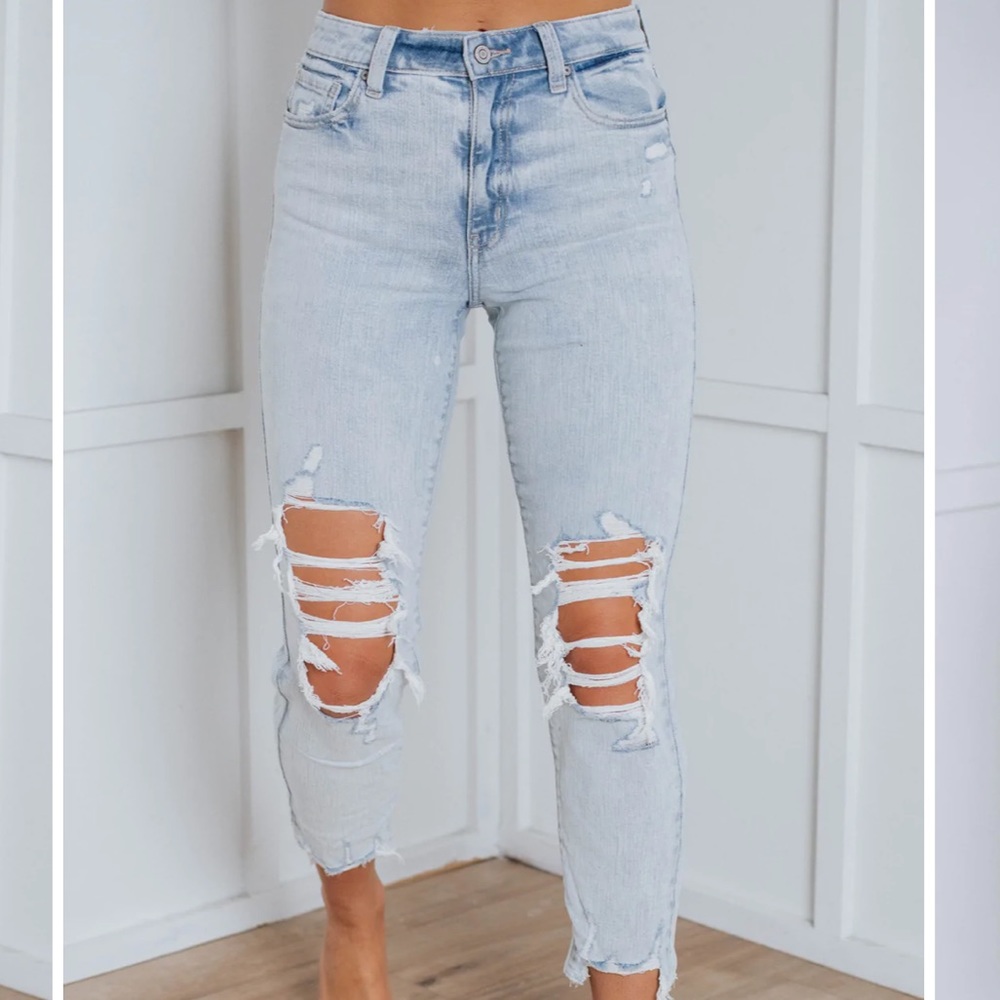 NEW high rise light washed jeans